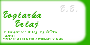 boglarka brlaj business card